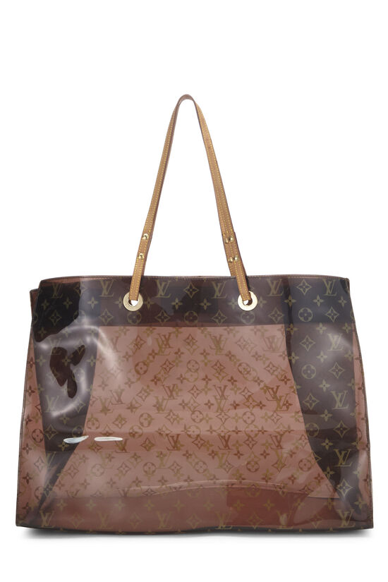Brown Monogram Vinyl Ambre Cabas GM , , large image number 0