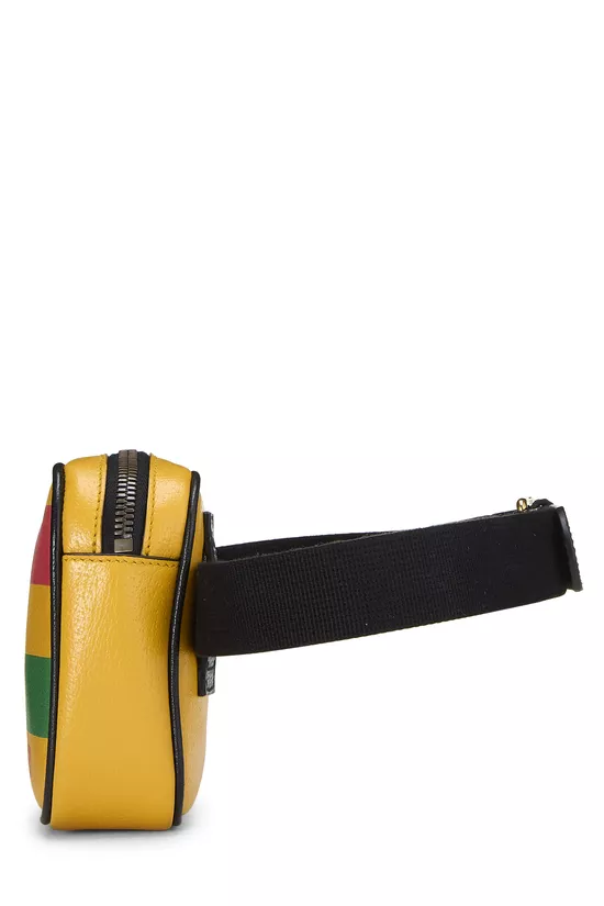 Yellow Leather "Music Is Mine" Belt Bag, , large image number 2