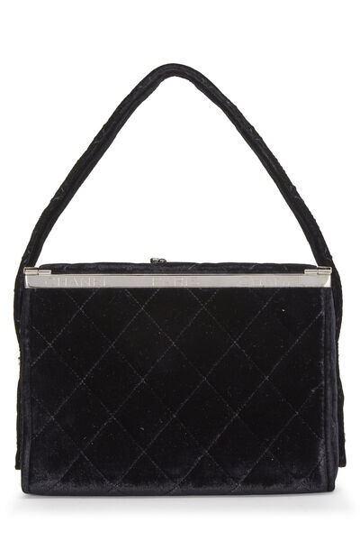 CHANEL  Black Quilted Calfskin Wood Top Handle Bag-- Rare – The Vault By  Volpe Beringer