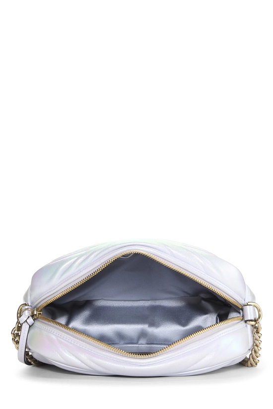 Blue Iridescent Leather GG Marmont Crossbody Small, , large image number 5