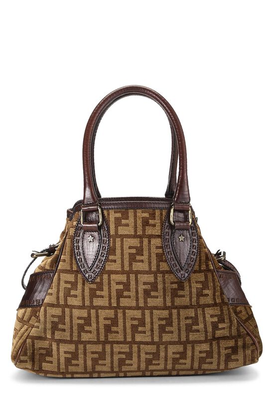 Brown Zucca Velour Bag Du Jour Small, , large image number 3