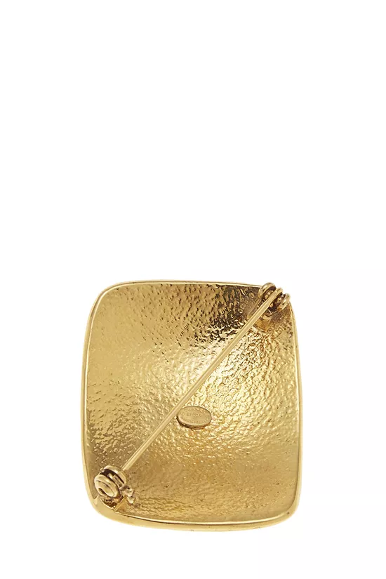 Gold 'CC' on Square Pin, , large image number 1