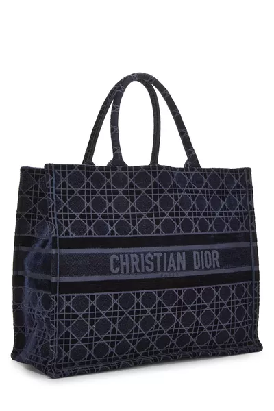 Navy Velvet Book Tote Large, , large