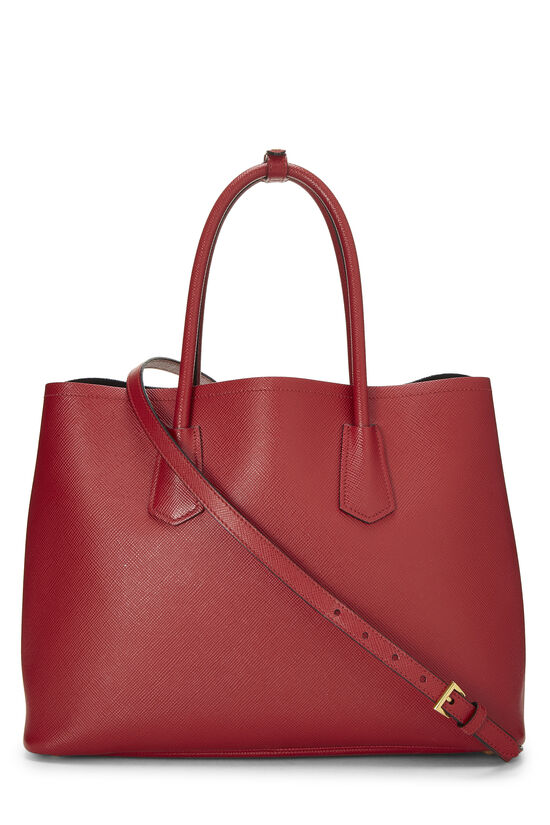 Red Saffiano Leather Double Tote Medium, , large image number 3