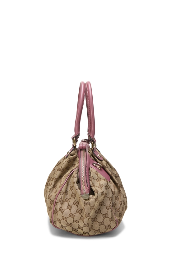 Pink Original GG Canvas Sukey Boston Handbag, , large image number 2