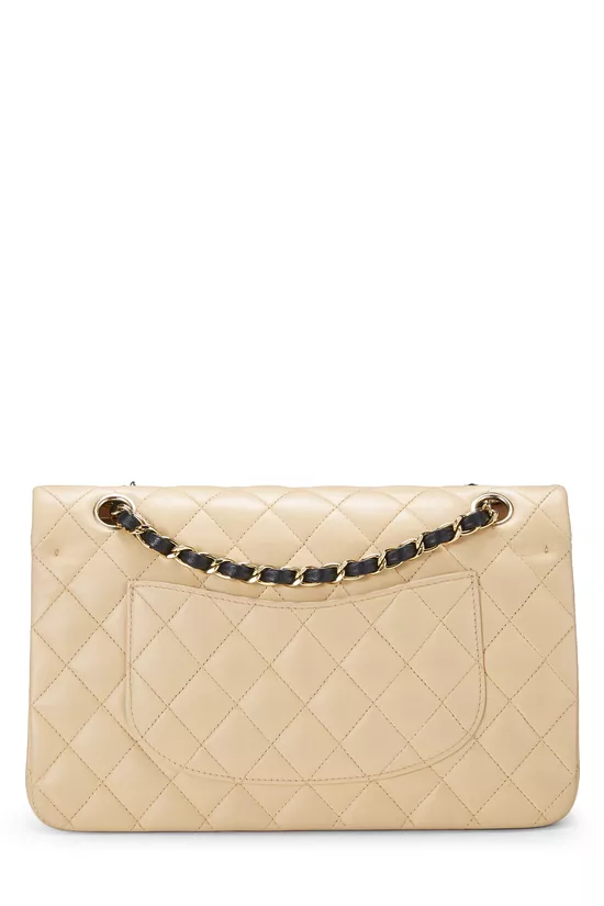 Beige Quilted Lambskin Classic Double Flap Medium, , large image number 3