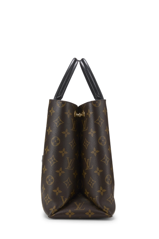 Black Monogram Canvas Flower Tote, , large image number 2