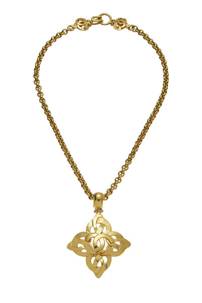 Gold Woven CC Necklace