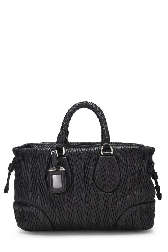 Black Nappa Chevron Antik Handbag, , large image number 0