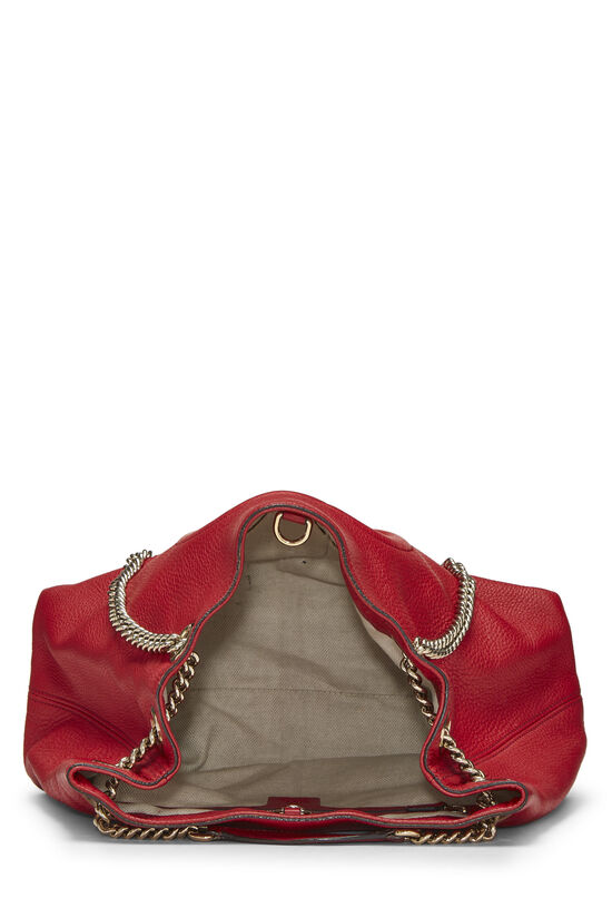 Red Leather Soho Chain Tote, , large image number 5