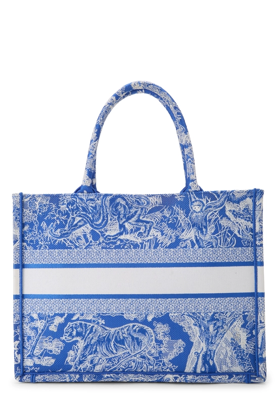 Blue Embroidered Canvas Book Tote Medium, , large image number 3
