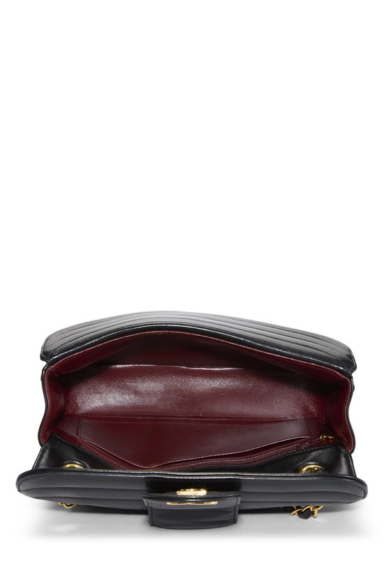 Black Lambskin Horizontal Flap 9", , large image number 5