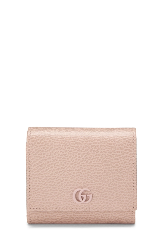 Pink Leather GG Marmont Compact Wallet, , large image number 0