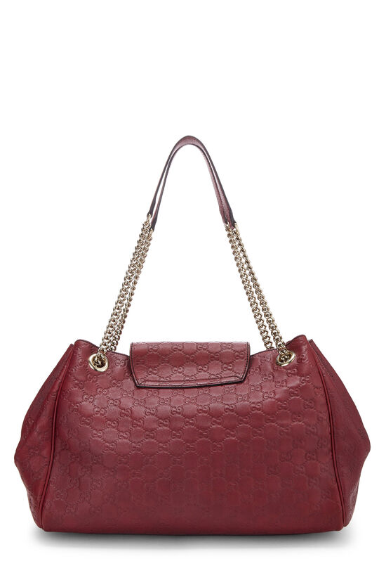 Burgundy Guccissima Emily Chain Tote , , large image number 4