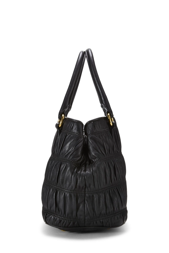 Black Nappa Gaufre Convertible Tote, , large image number 2