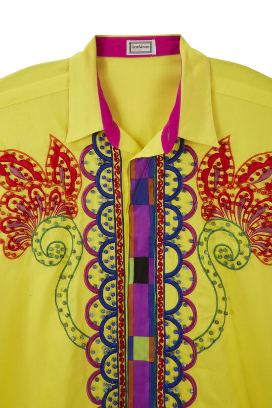 André Leon Talley Gianni Versace Embroidered Shirt, , large image number 2