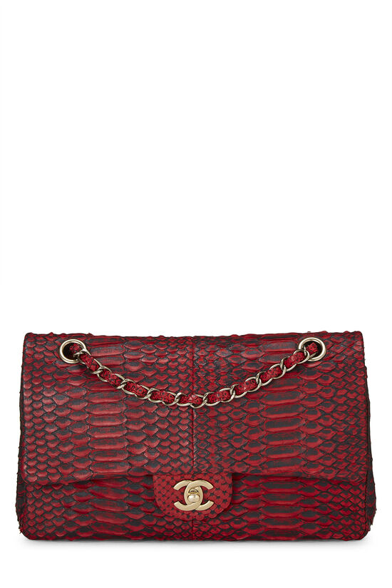 Red Python Classic Double Flap Medium, , large image number 0
