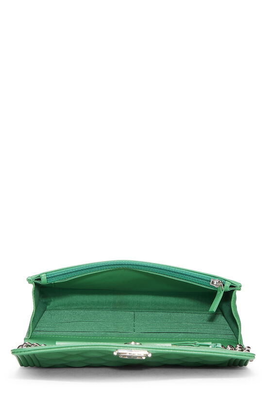 Green Quilted Caviar Boy Wallet on Chain (WOC), , large image number 6