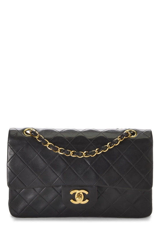 Black Quilted Lambskin Classic Double Flap Small, , large image number 0