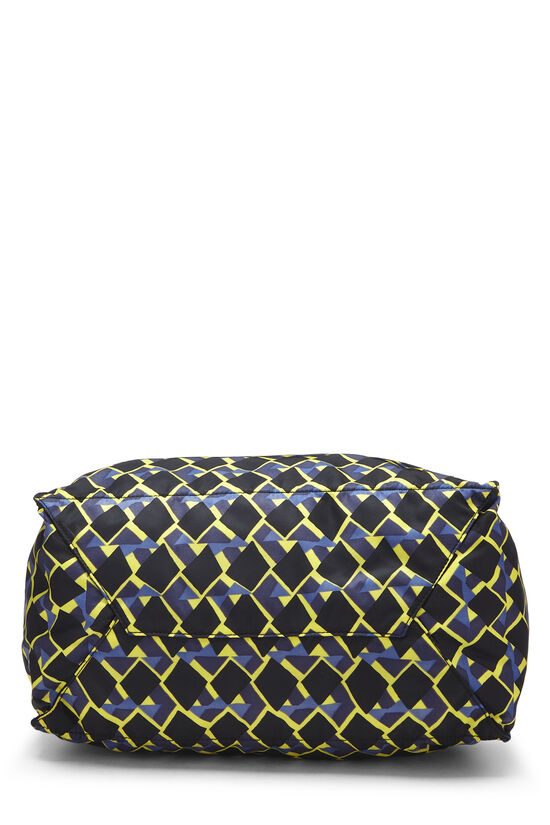 Prada Multicolor Nylon Geometric Convertible Tote QNB3K521MB000 | WGACA