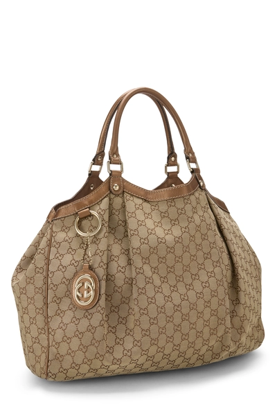 Brown Original GG Canvas Lurex Sukey Tote, , large