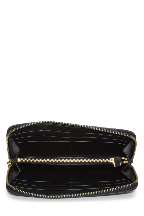 Pre-Owned Black Saffiano Zip Around Wallet QNADVD3RKB03J