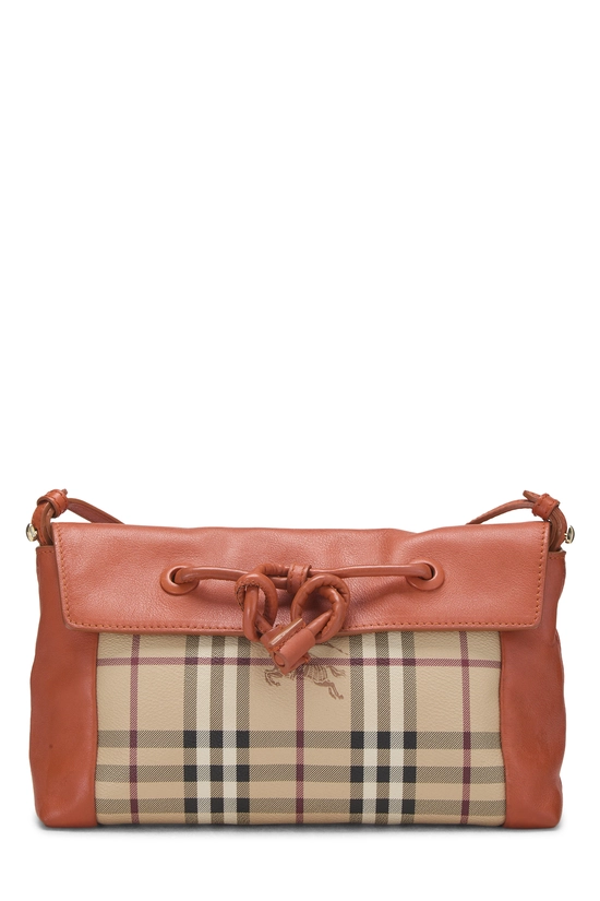 Orange Haymarket Check Leah Knot Crossbody, , large image number 0
