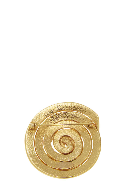 Gold Round 'CC' Pin Large, , large image number 1