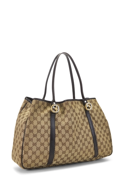 Gucci Brown Original GG Canvas Twins Tote Large — photo 2