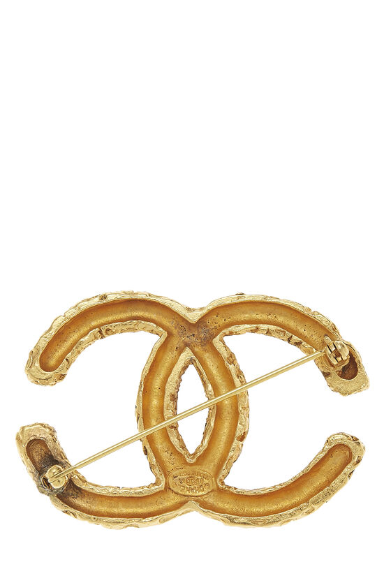 Gold Florentine 'CC' Pin, , large image number 1