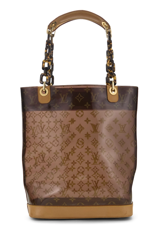 Brown Monogram Vinyl Ambre Cabas MM, , large image number 0