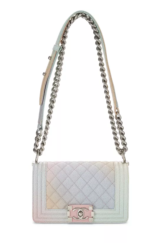 Rainbow Quilted Caviar Boy Bag Small, , large image number 1