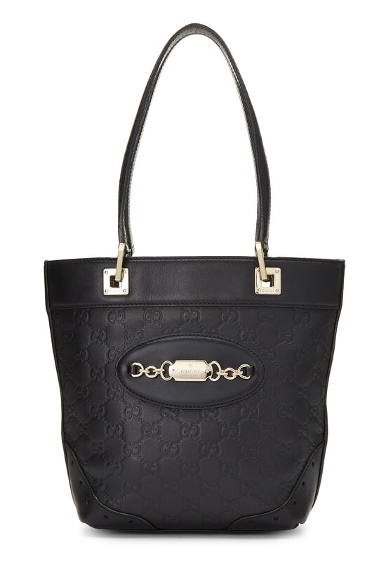 Black Guccissima Punch Vertical Tote, , large image number 0