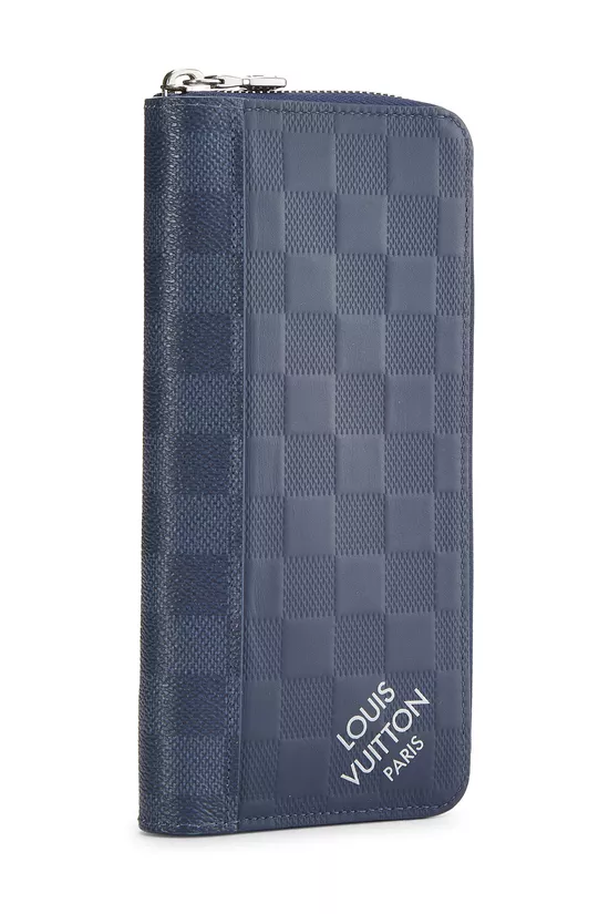 Navy Damier Infini Zippy Vertical Wallet, , large image number 1