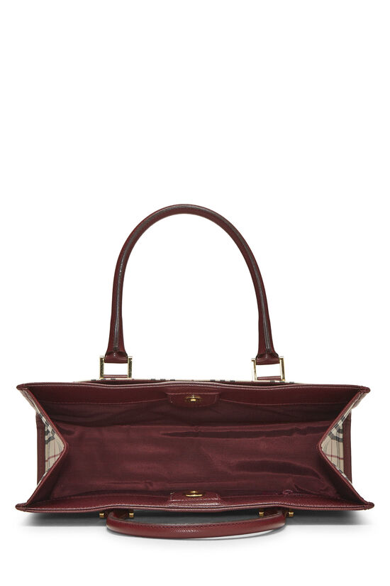 Burgundy Jacquard Handbag Long, , large image number 5