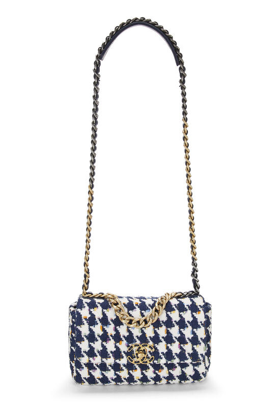 Chanel Tweed 19 Flap Bag w/Tags - Blue Shoulder Bags, Handbags