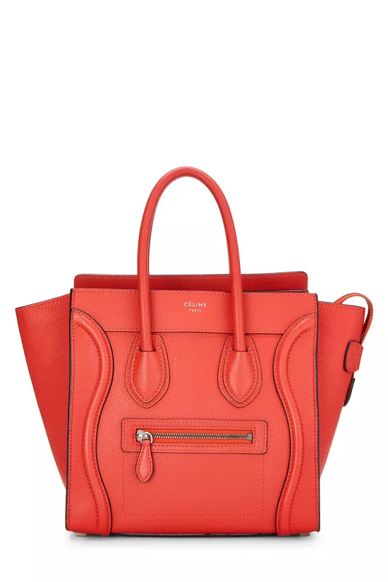 Red Drummed Calfskin Luggage Micro, , large image number 0