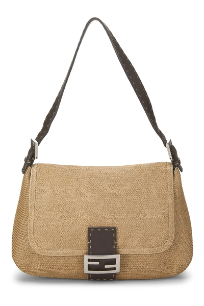 Fendi Brown Raffia Mama Large