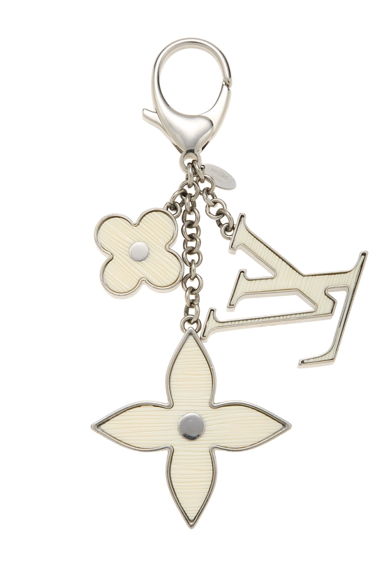 White Fleur De Epi Bag Charm, , large image number 1
