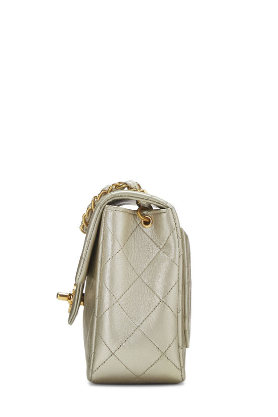 Gold Quilted Lambskin Half Flap Mini, , large image number 4