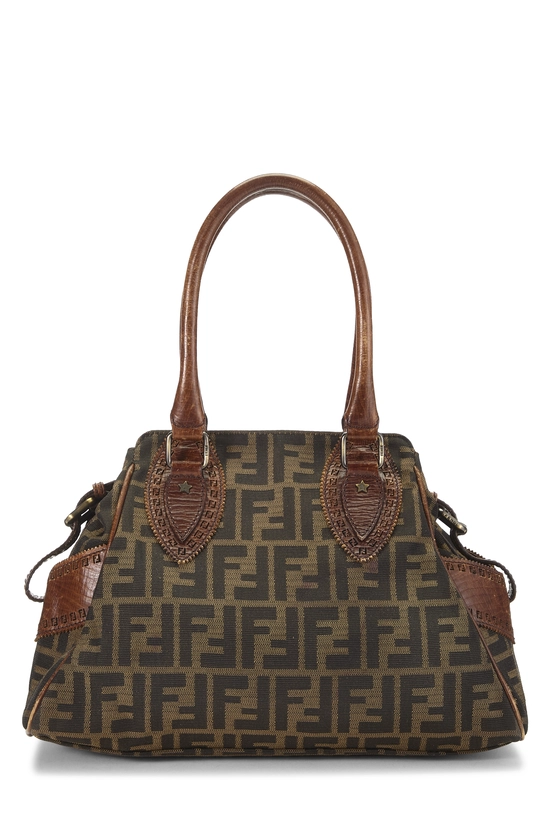 Brown Zucca Canvas Bag Du Jour Small, , large image number 3