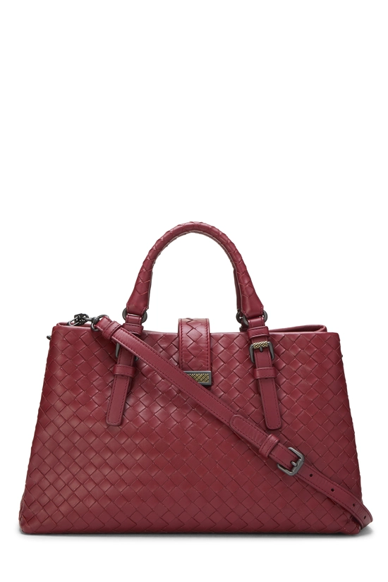 Red Intrecciato Roma Tote Small, , large image number 3