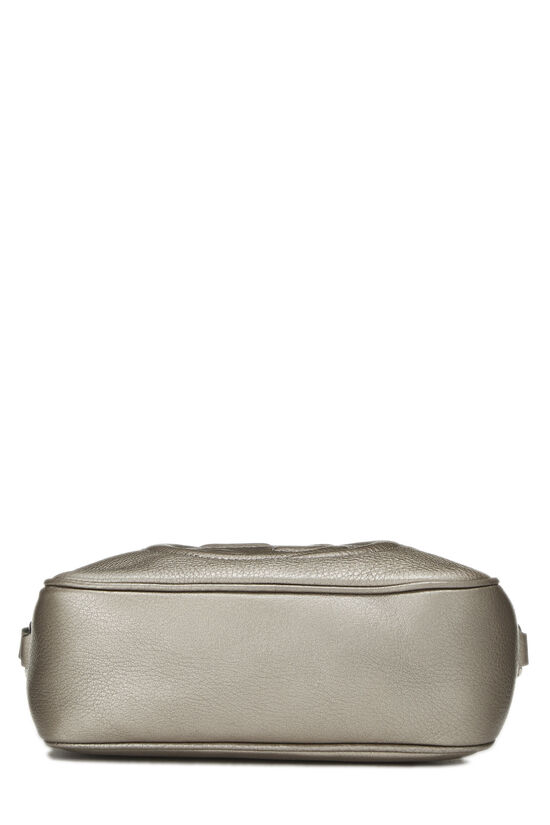 Silver Metallic Grained Leather Soho Disco, , large image number 4