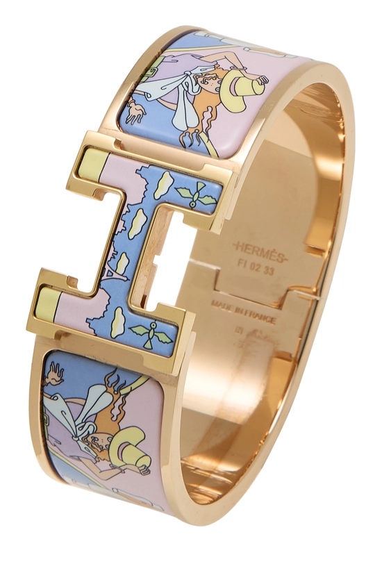 Multicolor Enamel Rose Gold Clic-Clac H Wide PM, , large image number 0