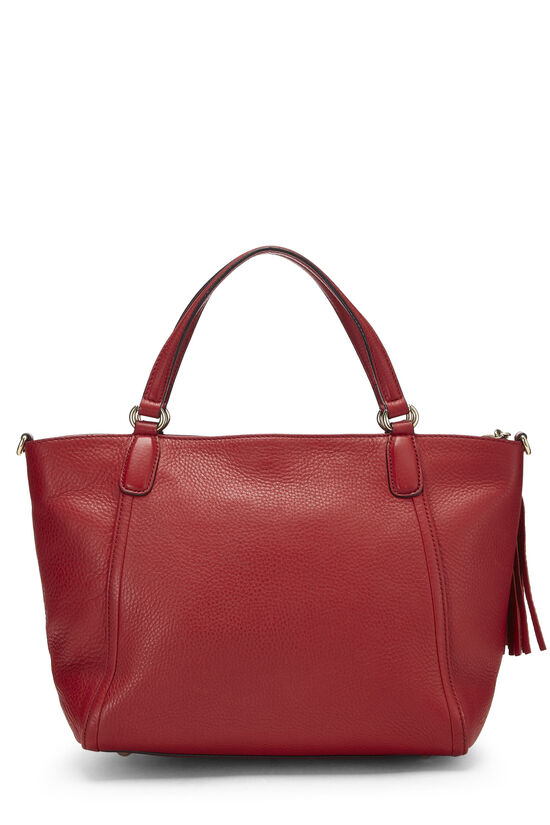 Red Grained Leather Soho Top Handle Bag, , large image number 4