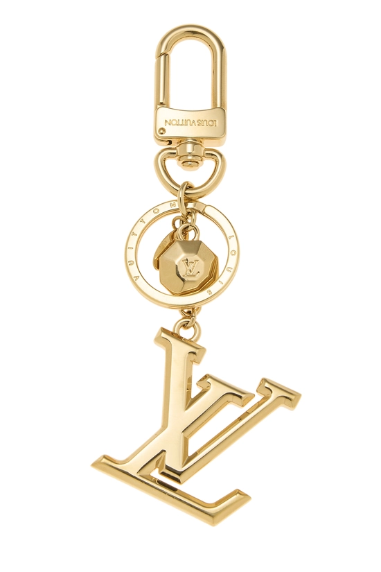 Gold Monogram Facettes Key Holder, , large image number 0