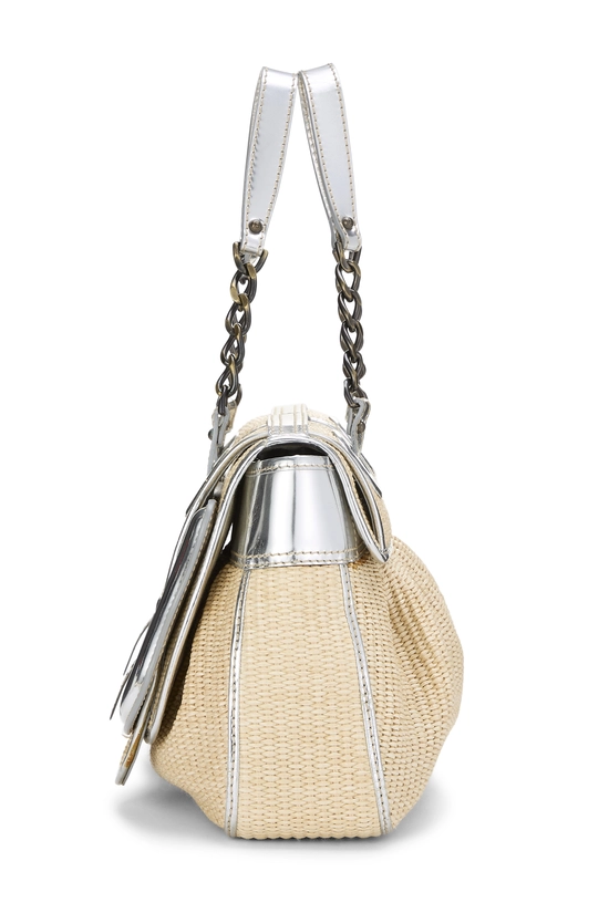 Silver Raffia B.Bag, , large image number 2