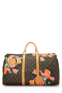 FLASH SALE!! Louis Vuitton Sac Souple 35 Travel Bag coated canvas leather  trim