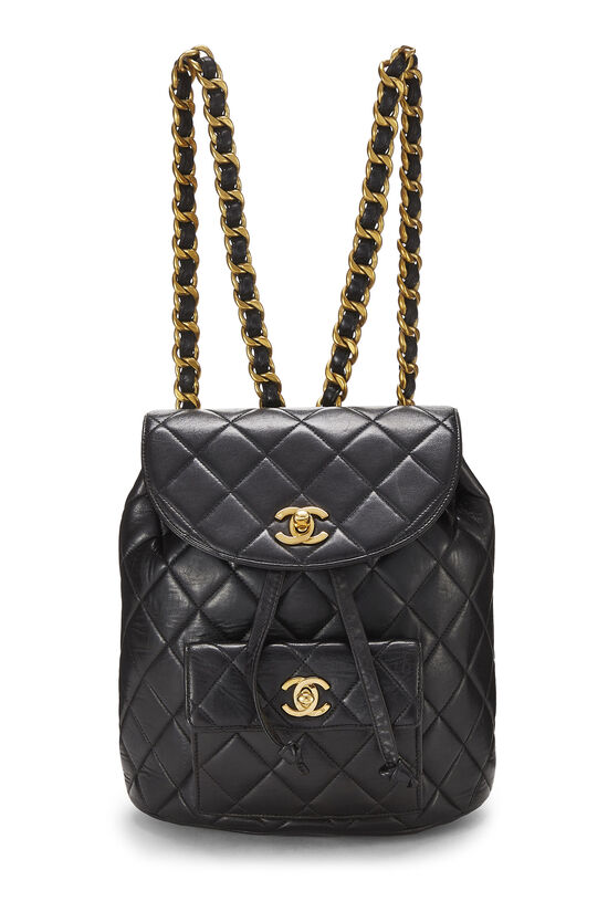 Chanel Vintage Black Quilted Lambskin XL CC Jumbo Flap Backpack Gold  Hardware, 1994-1996 Available For Immediate Sale At Sotheby's