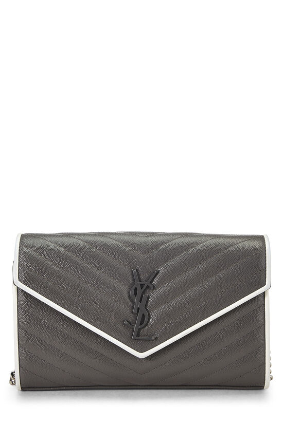 Grey Grainy Monogram Wallet On Chain (WOC), , large image number 0
